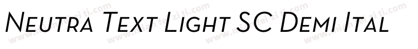 Neutra Text Light SC Demi Italic字体转换